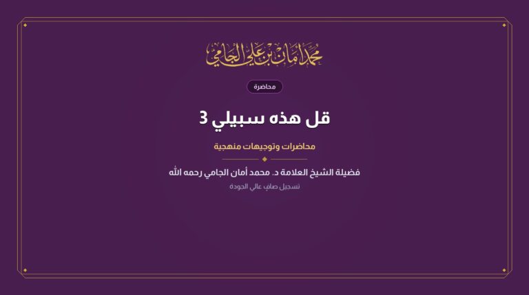 قل هذه سبيلي 3